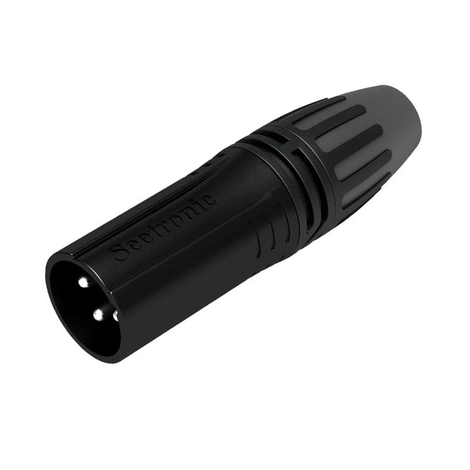 Hovedbilde Seetronic SCMM3-B XLR han for kabel. 3 pin, Sort