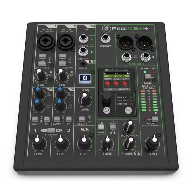 Hovedbilde Mackie ProFX6v3, 6 kanals Analog Mikser med USB, Effekter og Bluetooth