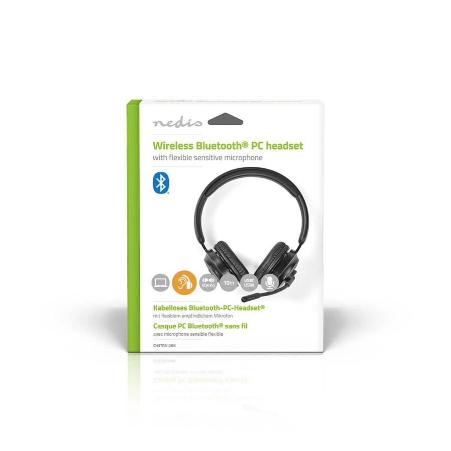 Nedis Bluetooth hodetelefoner m/ hodebøyle-mikrofon