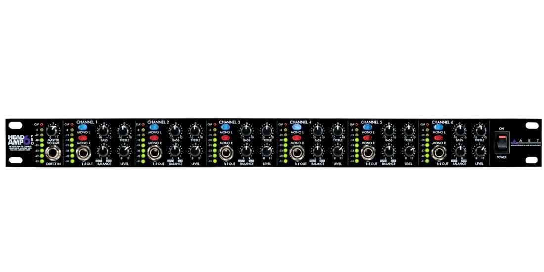 ART HeadAmp6 Pro – 6-kanals pro hodetelefonforsterker
