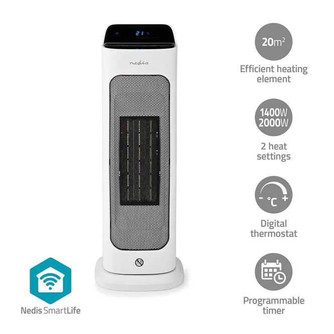 Hovedbilde SmartLife WiFi Keramisk PTC Varmevifte 2000 W