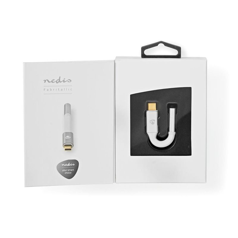 Nedis høykvalitets USB-C Adapter for bla. mobil, PC/Mac, 0.08 m