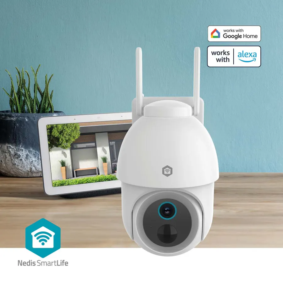 SmartLife Wi-Fi Utendørs kamera, Full HD 1080p, IP65, Batteri, Nattsyn