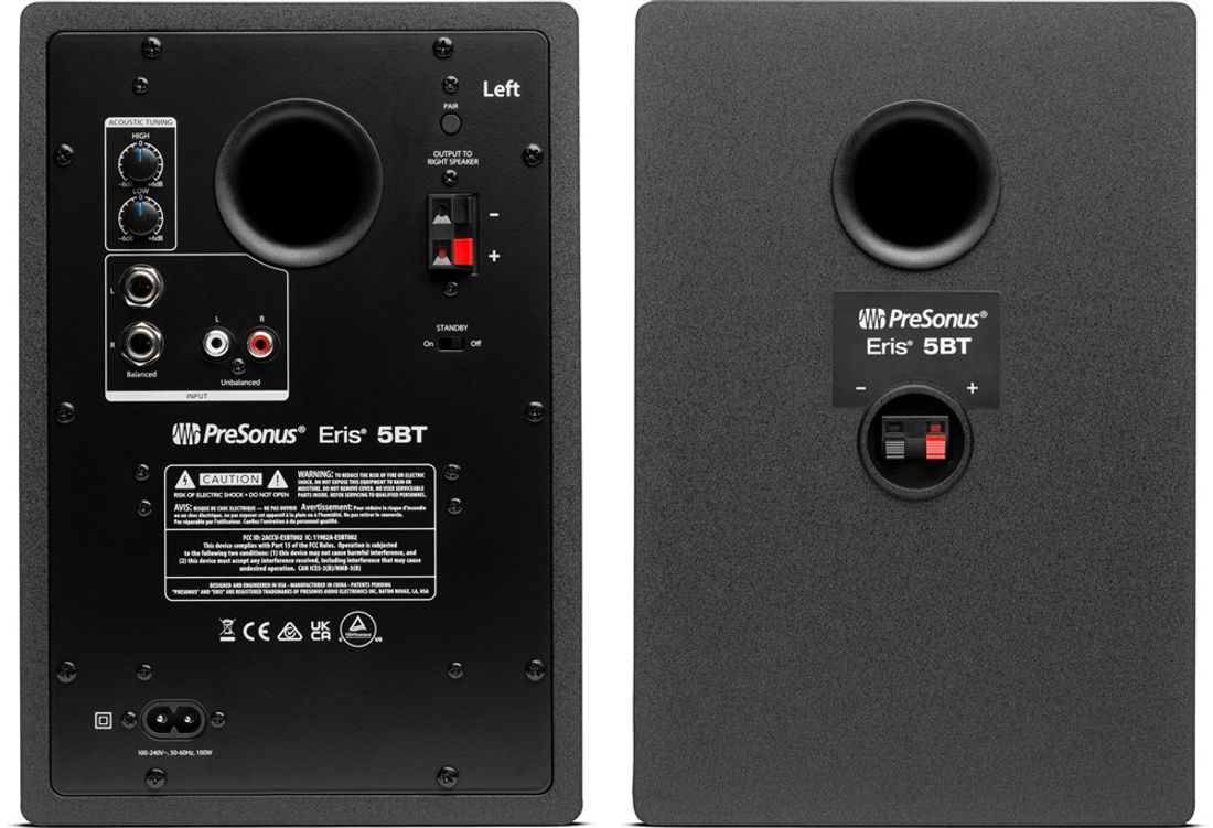 Presonus Eris 5BT 2nd Gen, sett med en aktiv/passiv monitor, Bluetooth
