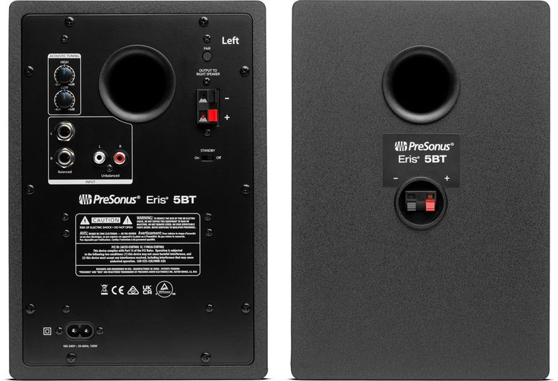 Presonus Eris 5BT 2nd Gen, sett med en aktiv/passiv monitor, Bluetooth