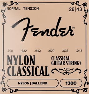 Hovedbilde Fender nylonstrenger 130 Clear/Silver, kule i ende, gauge .028-.043