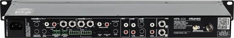 Algam MPR-604 6 inputs, USB, FM, rack-mountable