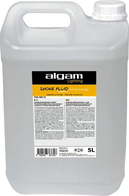 Hovedbilde Algam FOG-MD-5L røykvæske, medium tetthet, vannbasert, 5 liter