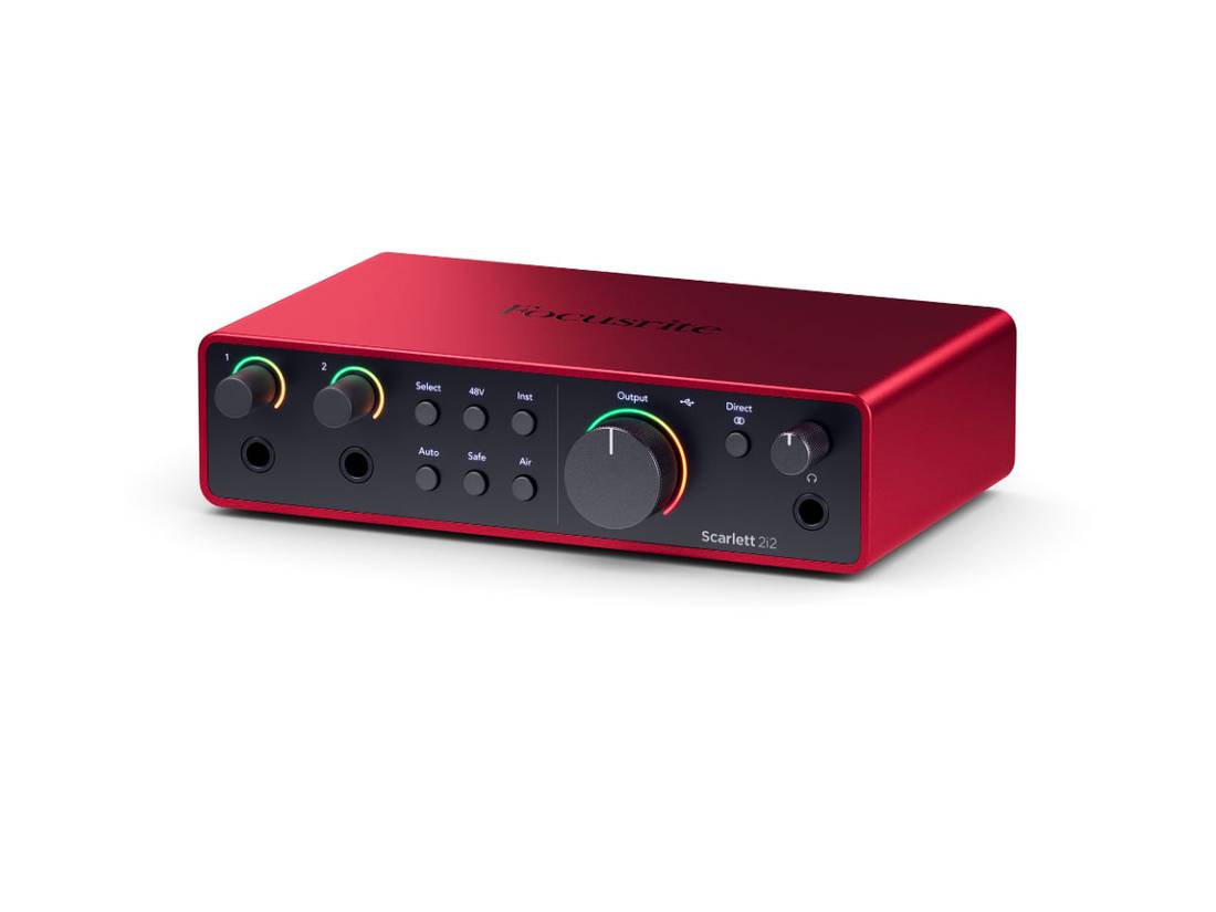 Focusrite Scarlett 2i2 Gen. 4, 2 inn/2 ut USB Lydkort