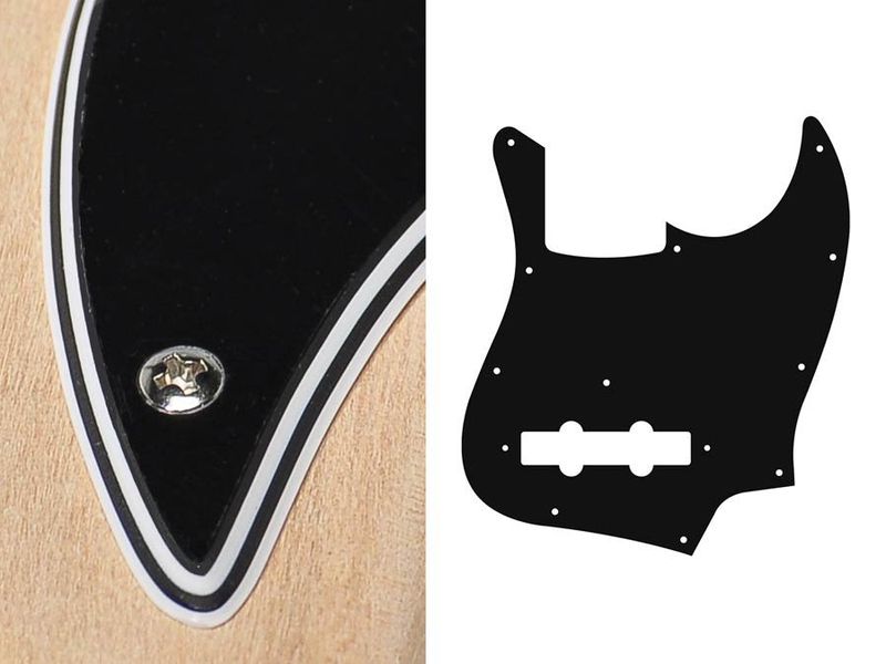 Boston  JB-410-B – Pickguard / Plekterbrett Black for Jazz Bass, 4 ply.