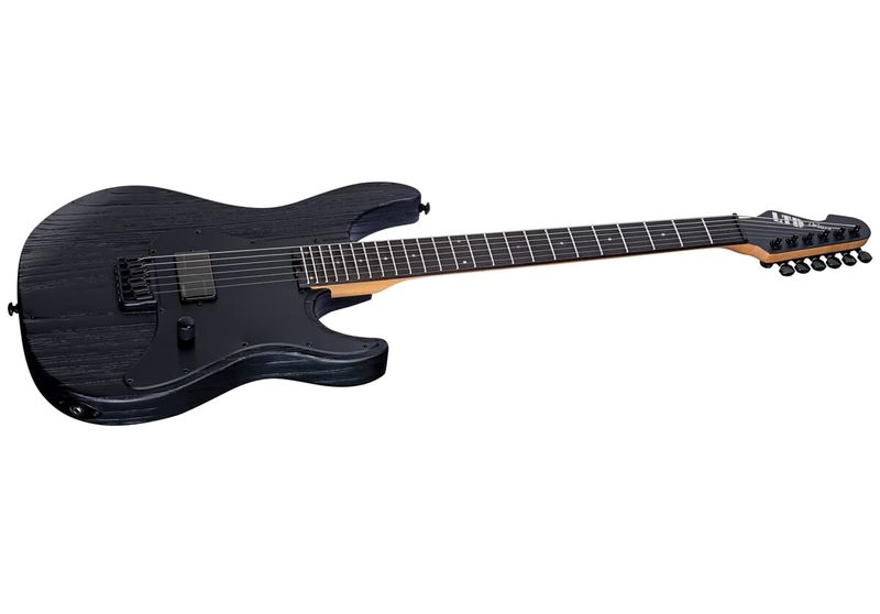 ESP LTD Deluxe SN-1 HT, Elektrisk Gitar, Textured Sandblasted Black Blast