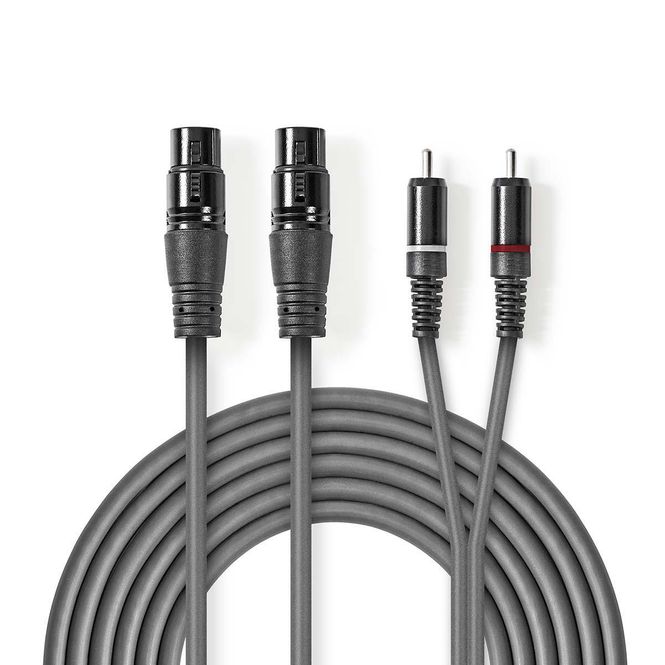 Hovedbilde Nedis Balansert lydkabel - 2 x XLR hun / 2 x phono, 1.5m