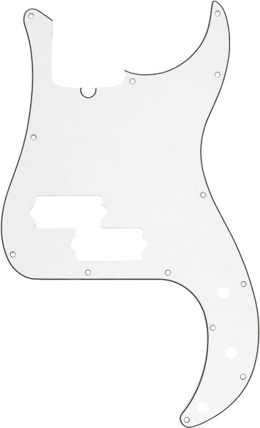 Fender 0991376000 13-hole Multi-ply Modern-Style Precision Bass® pickguard, white