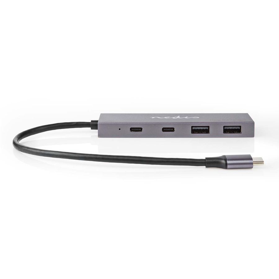 Nedis USB-hub 4-Port port, USB 3.2, USB-Strøm , 10 Gbps