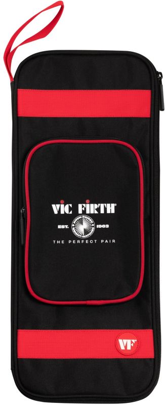 Vic Firth Protege Trommestikkebag, plass til ca. 9 par, vannavvisende, sort og rød