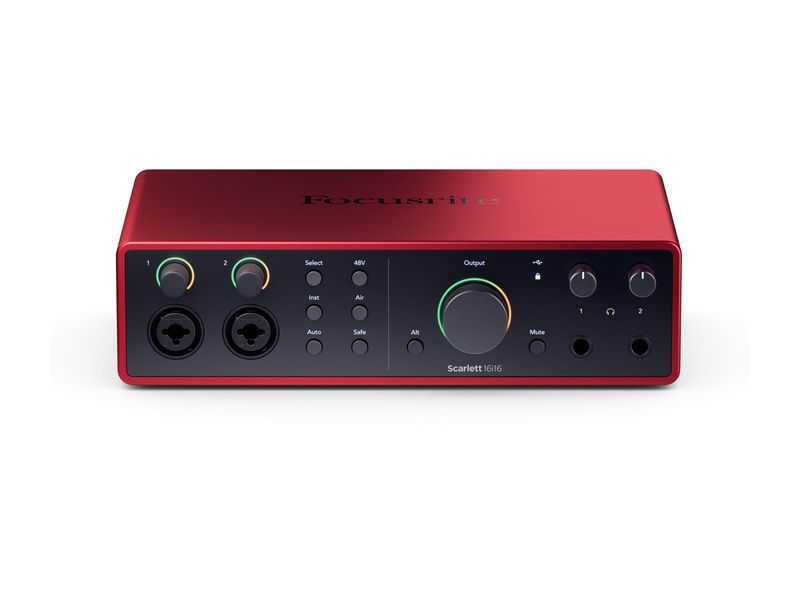 Focusrite Scarlett 16i16 Gen. 4, 16 inn/16 ut, 2 Mic. preamper, USB Lydkort