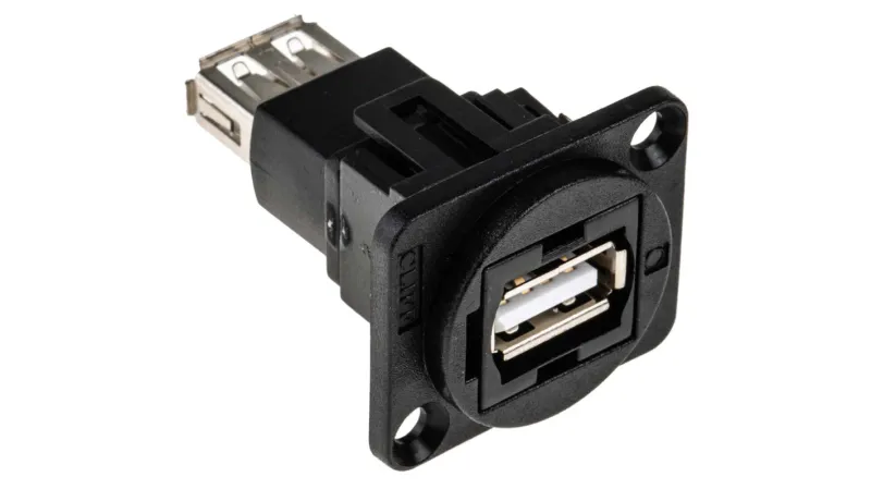 RS PRO Chassi USB A-A panelkontakt USB 2.0 