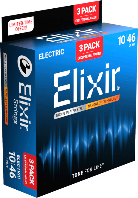 Hovedbilde Elixir 16567 NANOWEB Electric 010-046, 3 pack