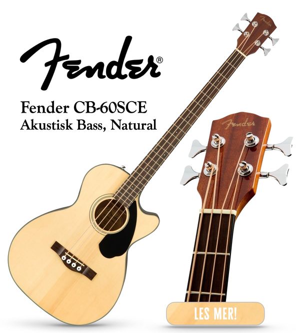 Hovedbilde Fender CB-60SCE Akustisk Bass, Natural