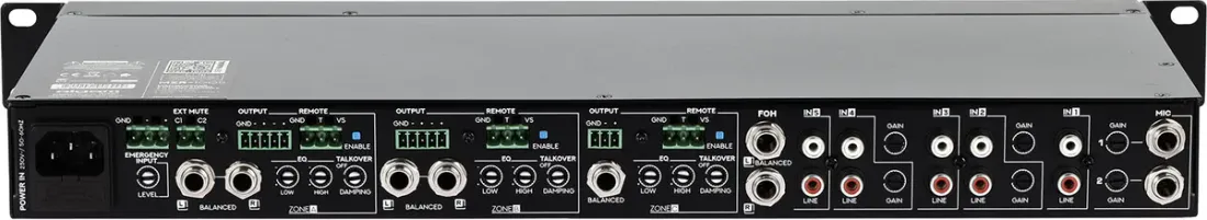 Algam MZR-1005 – 7-kanals rack mikser med 3 soner