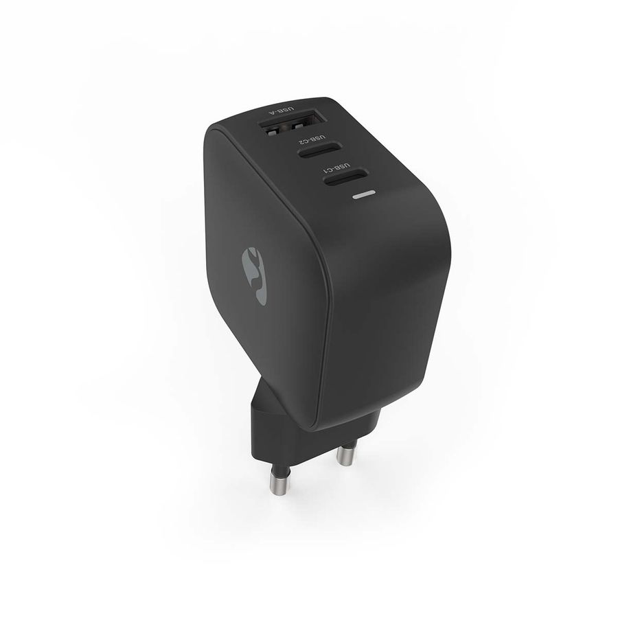 Nedis 70W 2 x USB-C + USB-A lader med Hurtigladefunksjon