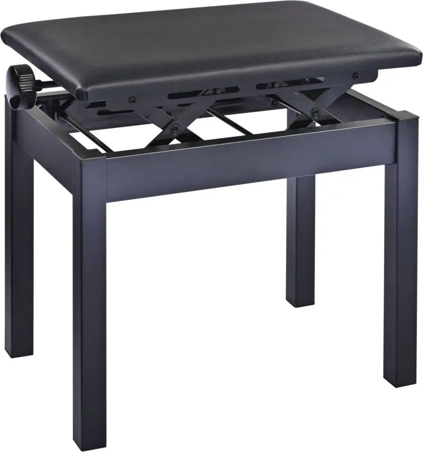 K&M 13992 - pianokrakk i metall med høydejustering og vinyltrekk